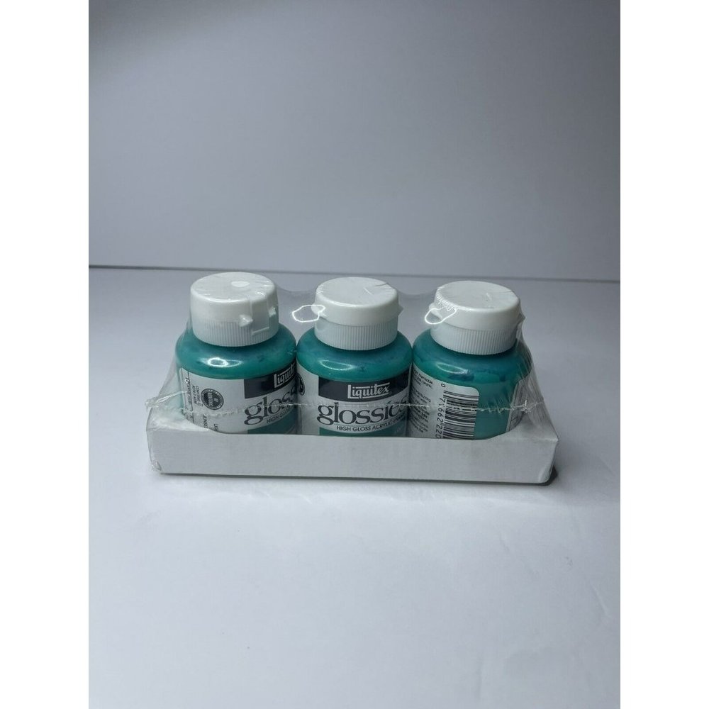 Vtg Liquitex Glossies High Gloss Acrylic Enamel Paint. Aqua New Old stock